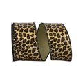 Reliant Ribbon Reliant Ribbon 93544W-001-40F 20.5 in. 10 Yards Leopard Leatherette Wired Edge Ribbon; Multi 93544W-001-40F